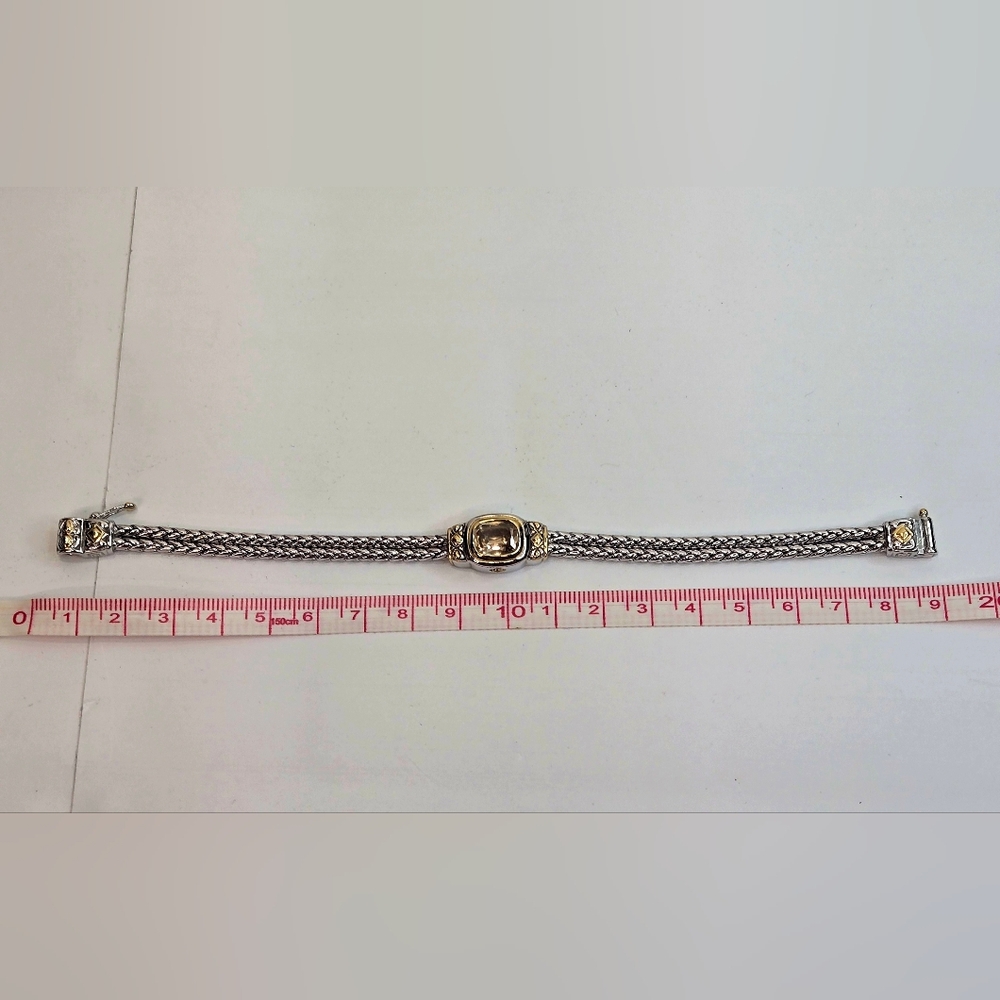 John Medeiros Sophisticated Silver and Gold Women's Bracelet - Picture 7 of 11